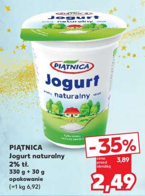 PIĄTNICA Jogurt naturalny 2% tł.