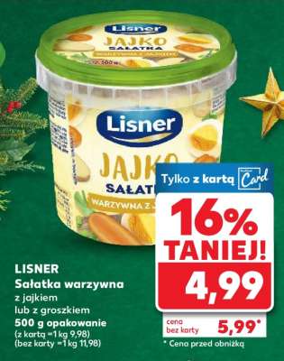 LISNER Sałatka warzywna z jajkiem lub z groszkiem