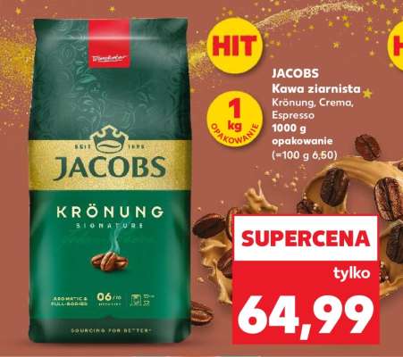 JACOBS Kawa ziarnista Krönung, Crema, Espresso