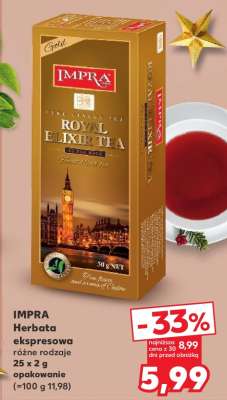 IMPRA Herbata ekspresowa różne rodzaje 25 x 2 g opakowanie