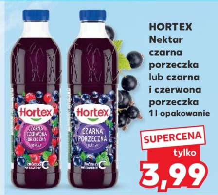 HORTEX Nektar czarna porzeczka lub czarna i czerwona porzeczka 1l opakowanie