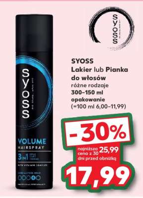 SYOSS Lakier lub pianka do włosów