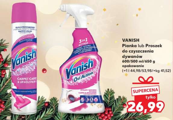 VANISH Pianka lub Proszek do czyszczenia dywanów