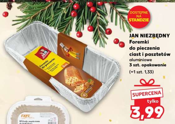 JAN NIEZBĘDNY Foremki do pieczenia ciast i pasztetów aluminiowe 3 szt. opakowanie