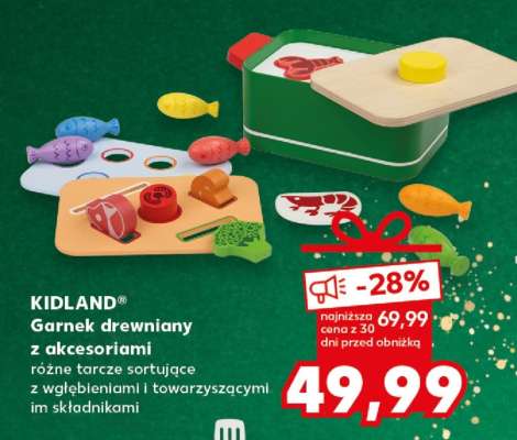 KIDLAND® Garnek drewniany z akcesoriami