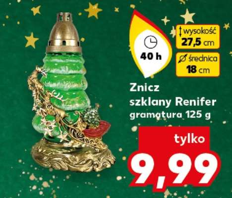 Znicz szklany Renifer