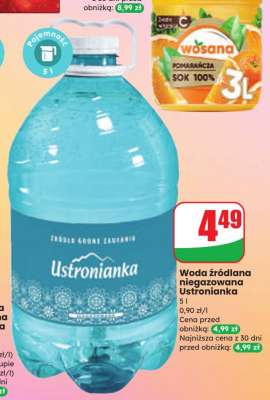 Woda źródlana niegazowana Ustronianka