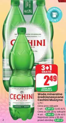 Woda mineralna średnionasycona Cechini Muszyna