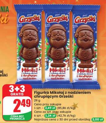 Figurka Mikołaj z nadzieniem chrupiącym Grześki