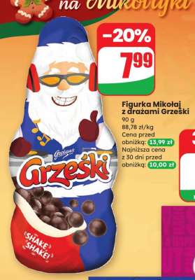 Figurka Mikołaj z drażami Grześki