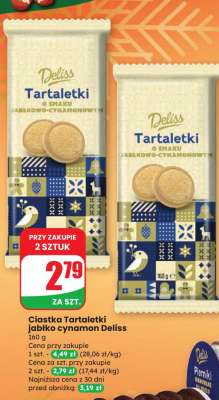 Ciastka Tartaletki jabłko cynamon Deliss