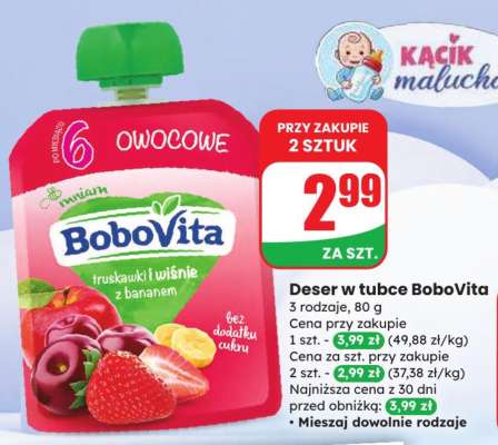 Deser w tubce BoboVita