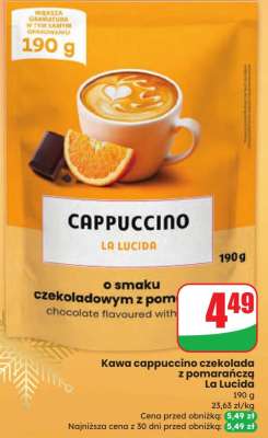 Kawa cappuccino czekolada z pomarańczą La Lucida