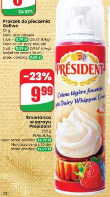 Śmietanka w sprayu Président