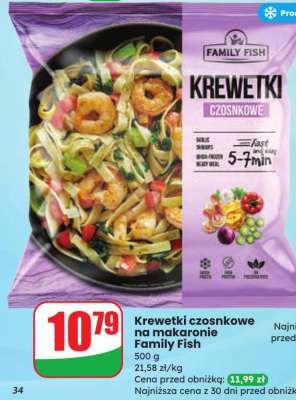 Krewetki czosnkowe na makaronie Family Fish
