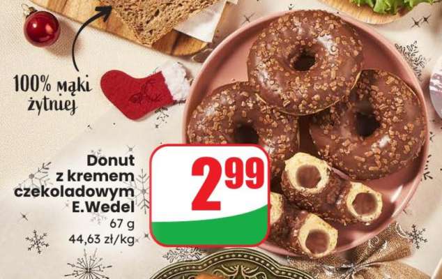 Donut z kremem czekoladowym E.Wedel