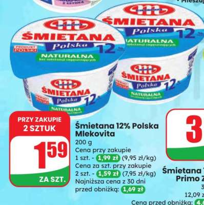 Śmietana 12% Polska Mlekovita