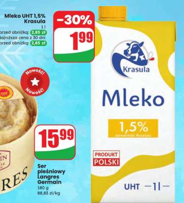Mleko UHT 1,5% Krasula