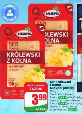 Ser Królewski z Kolna Mlekpol plastry