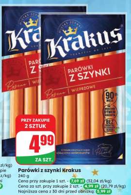Parówki z szynki Krakus