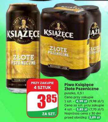 Piwo KSIĄŻĘCE ZŁOTE PSZENICZNE