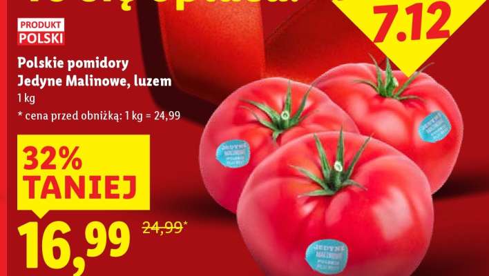 Polskie pomidory Jedyne Malinowe, luzem