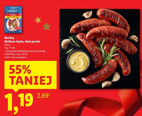 MORLINY Kiełbasa śląska, duża paczka