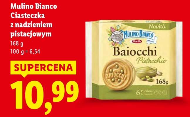 Mulino Bianco Ciasteczka z nadzieniem pistacjowym