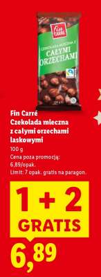 FIN CARRÉ Czekolada mleczna z całymi orzechami laskowymi