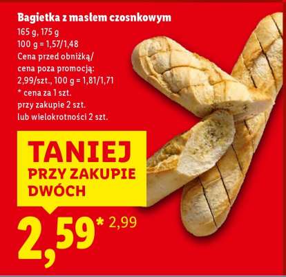 Bagietka z masłem czosnkowym