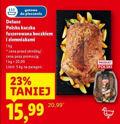 Deluxe Polska kaczka faszerowana boczkiem i ziemniakami