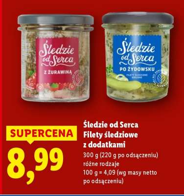 ŚLEDZIE OD SERCA Filety śledziowe z dodatkami