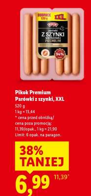 PIKOK PREMIUM Parówki z szynki, XXL
