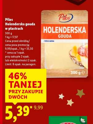 PILOS Holenderska gouda w plastrach