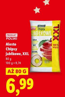 ALESTO Chipsy jabłkowe, XXL