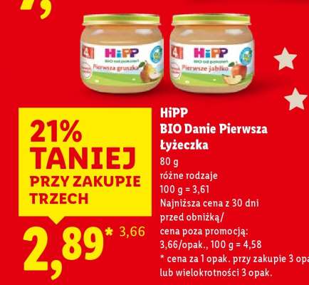 HIPP BIO danie Pierwsza Łyżeczka