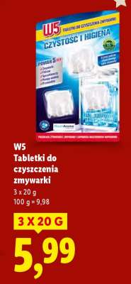 W5 Tabletki do czyszczenia zmywarki