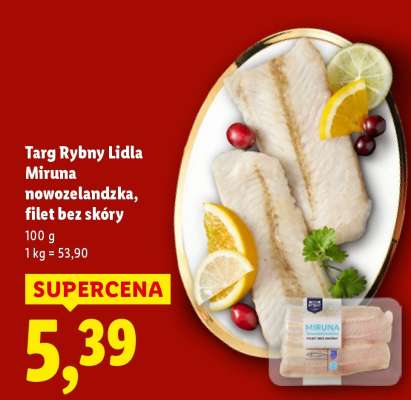 Targ Rybny Lidla Miruna nowozelandzka, filet bez skóry