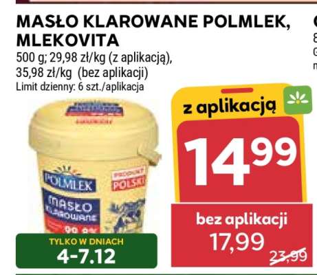 MASŁO KLAROWANE POLMLEK, MLEKOVITA