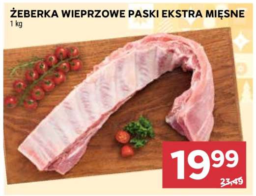 Żeberka wieprzowe paski ekstra mięsne