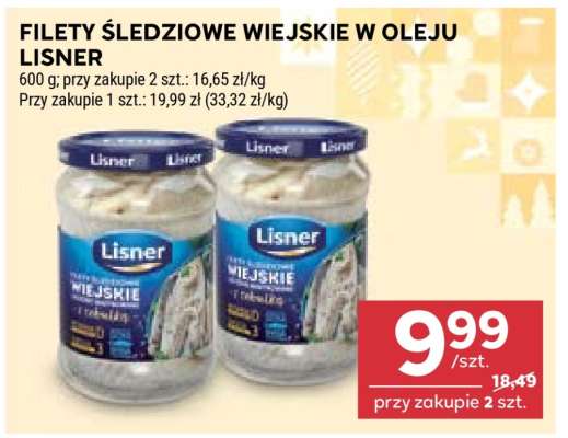 Filety śledziowe wiejskie w oleju Lisner