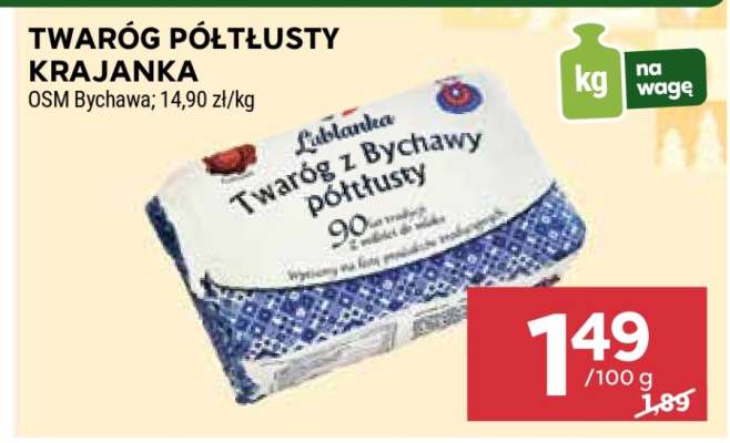 Twaróg półtłusty – krajanka