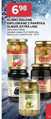 Oliwki Zielone Drylowane z Papryką Olmar, Extra Line