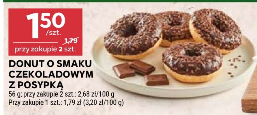 DONUT O SMAKU CZEKOLADOWYM Z POSYPKĄ