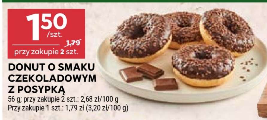 DONUT O SMAKU CZEKOLADOWYM Z POSYPKĄ