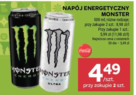 Napój energetyczny Monster