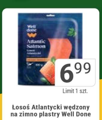 Łosoś Atlantycki wędzony na zimno plastry Well Done