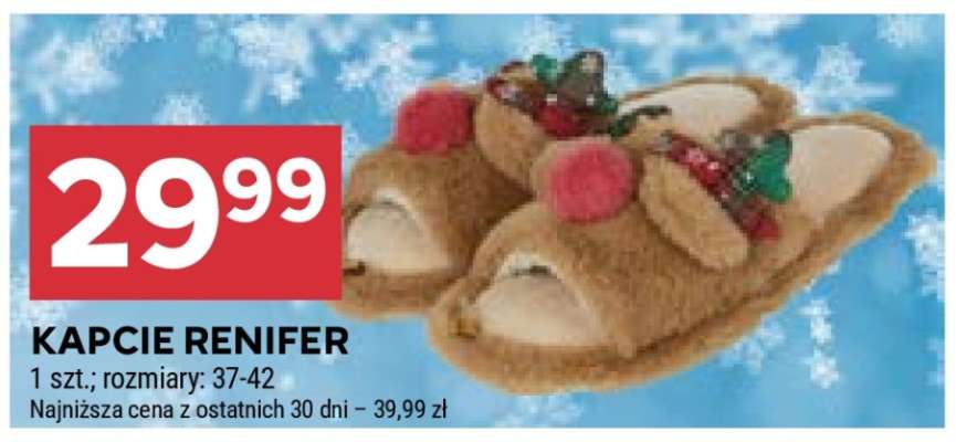 Kapcie Renifer
