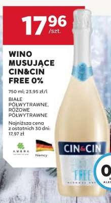 Wino musujące Cin&Cin Free 0%