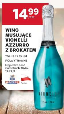 Wino musujące Vionelli Azzurro z brokatem